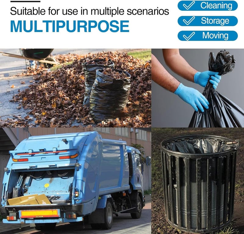Maykela Garbage Bag 70 Gallon Trash Bags Outdoor Large Black Heavy Duty Trash Can Liners for Outdoor,Lawn and Leaf Storage Home Large 70 Gallon Garbage Can Liners 10 Pcs 130 * 150cm - Image 5