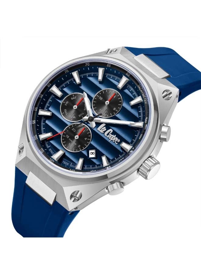 Lee Cooper ساعة يد متعددة الوظائف للرجال بقرص أزرق - LC08063.399 - Image 2