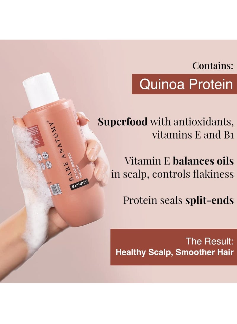 Bare Anatomy Hair Colour Protect Shampoo Retains Colour Upto 8 Weeks Repairs Damage With Amino Acid Quinoa Protein For Dry 250ml - Image 3