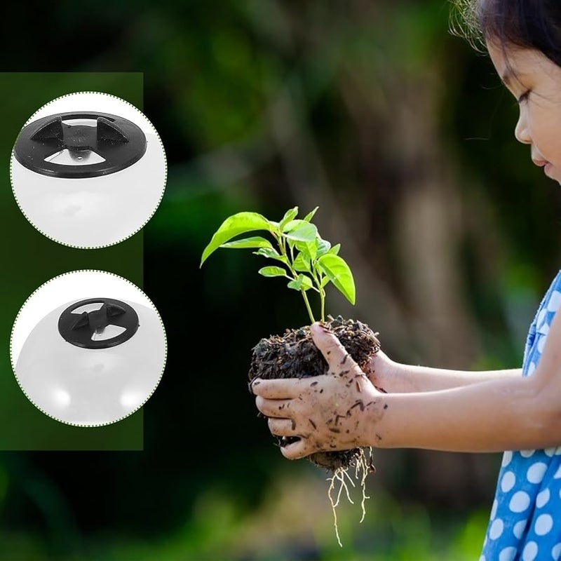 2Pcs Clear Plastic Succulent Pots With Lockable Lids For Indoor Plants And Seedlings - Image 5