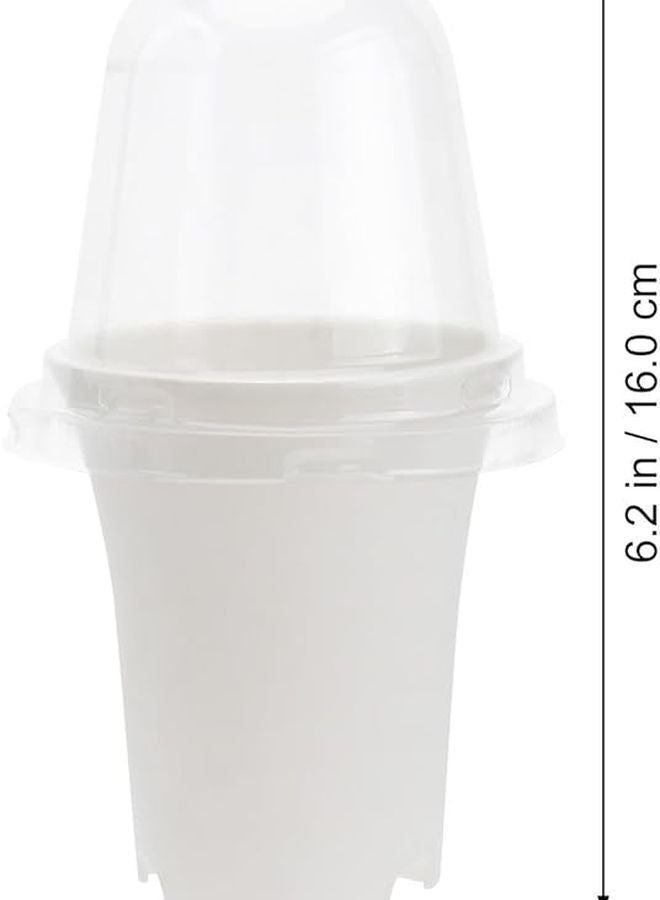 2Pcs Clear Plastic Succulent Pots With Lockable Lids For Indoor Plants And Seedlings - Image 3