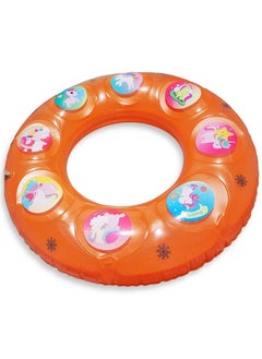 Generic Sound Swimming Ring Inflatable Waist Float, Orange  Big Size " 80cm "  Float Boat Fun Water Toys For Boys & Girls  - Image 1