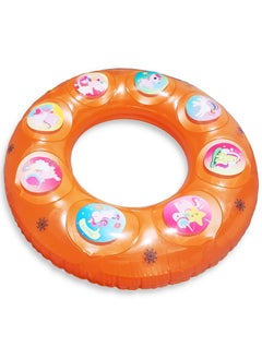 Generic Sound Swimming Ring Inflatable Waist Float, Orange  Big Size " 80cm "  Float Boat Fun Water Toys For Boys & Girls  - Image 3