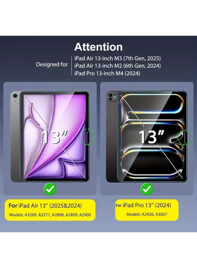 2pcs Tempered Glass Screen Protector for iPad Air M2 13 Inch Glossy Easy Installation Anti Fingerprint - Image 3