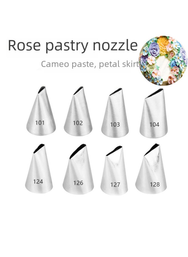 Stainless Steel Rose Piping Spout Bean Paste Petals Skirt Squeeze Spout Baking DIY Tool-Specifications:103 - Image 3