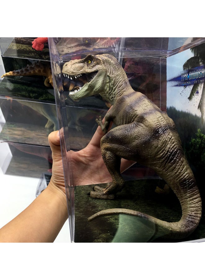 Solid Soft Glue Dinosaur Toy Simulation Dinosaur Model Animal Toy Mini-Color:Pterosaur + Xiu Elong [medium And Small]]