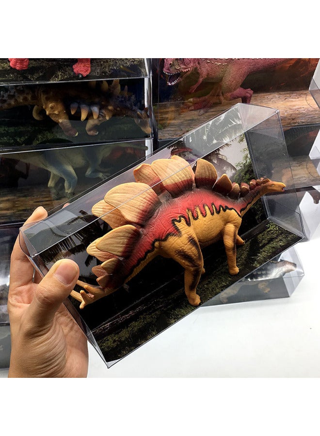Solid Soft Glue Dinosaur Toy Simulation Dinosaur Model Animal Toy Mini-Color:Pterosaur + Xiu Elong [medium And Small]]