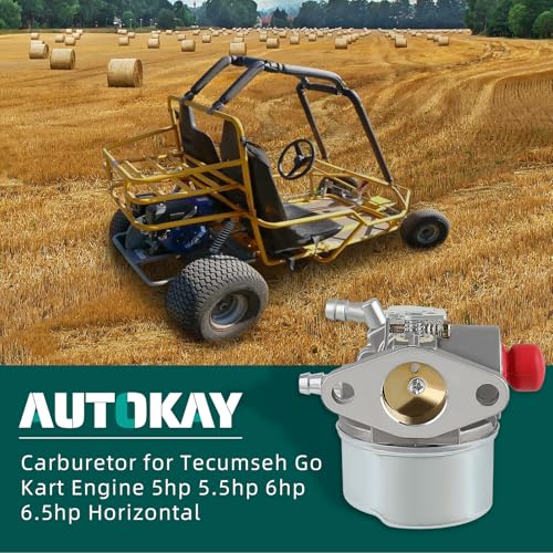 AUTOKAY 640117 Carburetor for Tecumseh 640017 640117 640135A 640004 640014 640025 640104 OH195XA OHH50 OHH55 OHH60 5hp 5.5hp 6hp 6.5hp Horizontal Go Kart Engine Carb - Image 2