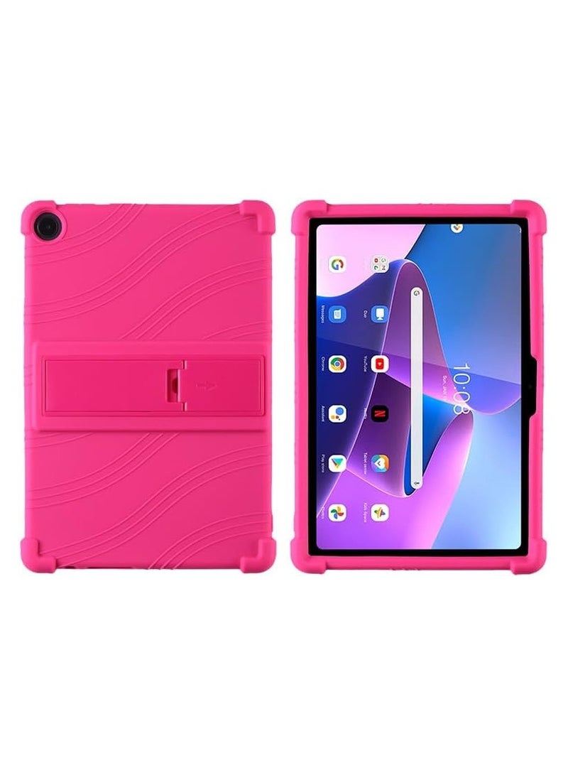 عام غطاء متوافق مع لينوفو تاب M10 الجيل الثالث بحجم 10.1 بوصة، غطاء سيليكون للجهاز، يدعم وضعية الاستخدام كحامل جهاز كمبيوتر، مضاد للسقوط لتاب M10 الجيل الثالث من إصدار 2022 TB-328FU/TB-328XU.