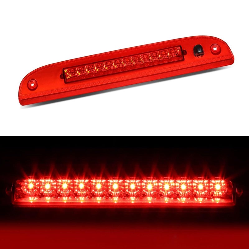 Cxdar مصباح الفرامل الثالث Cxdar LED لـ 2002-2010 Ford Explorer مجموعة مصابيح الفرامل الخلفية عالية التركيب لـ 2008-2012 Ford Escape المقاوم للماء في الكابينة المركزية (أحمر) - Image 1