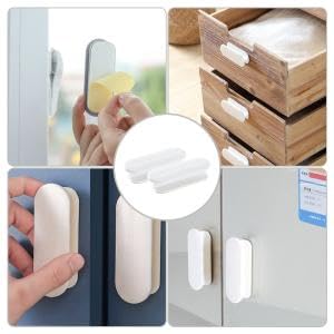 SUPVOX Supvox 6pcs Cabinet Door Knobs Easy SelfAdhesive Cabinet Door Knobs Drawer Knobs Plastic Closet Door Handles Dressing Table Drawer Handle Grips Sliding Window Grip Handles  - Image 3