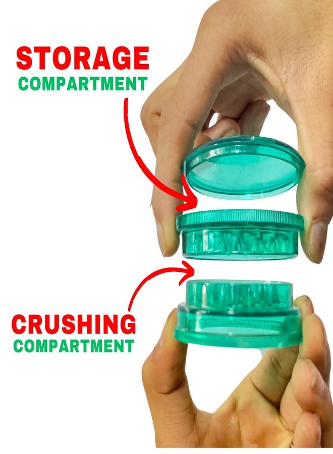 OutonTrip Acrylic Assorted Color Crusher/Herb Grinder - Pack of 2 | Durable & Lightweight | Sharp Teeth for Efficient Grinding - Image 4