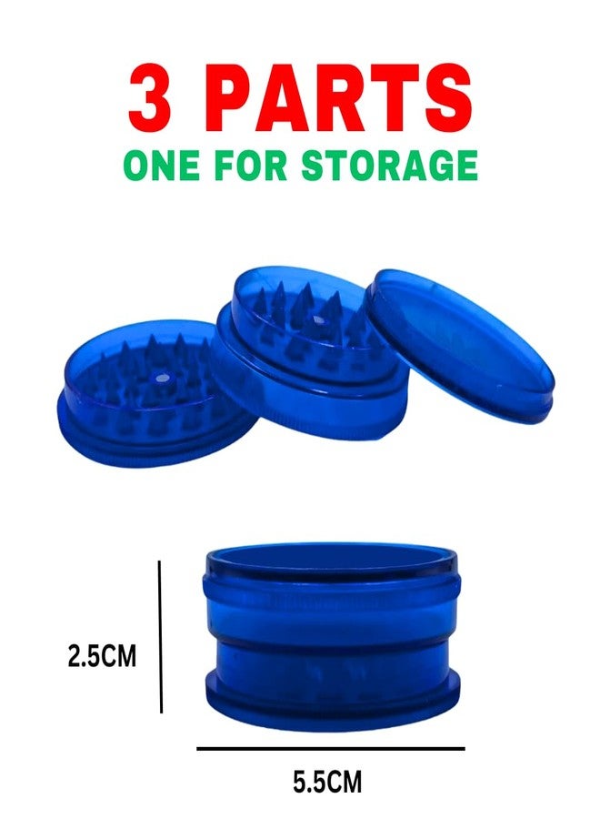 OutonTrip Acrylic Assorted Color Crusher/Herb Grinder - Pack of 2 | Durable & Lightweight | Sharp Teeth for Efficient Grinding - Image 3