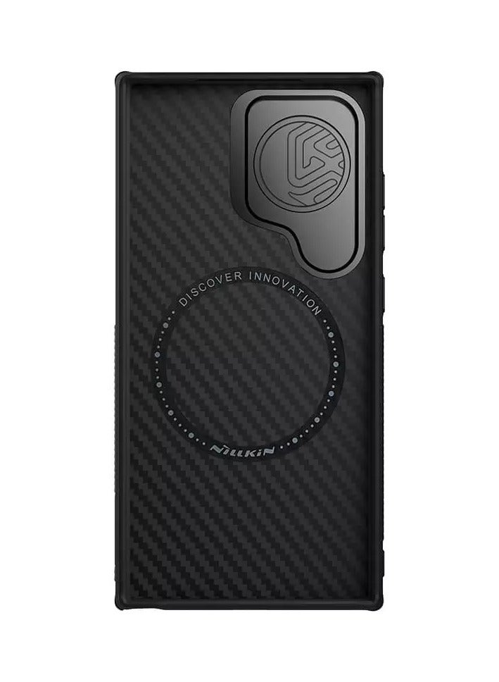 Nillkin CarboProp MagSafe Aramid Carbon Fiber Armor Case for Samsung Galaxy S24 Ultra – Sleek Black, 1500D Kevlar Durability, Magnetic Lens Frame  Metal ons - Image 5