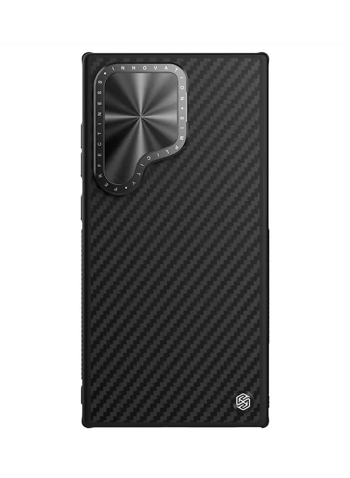 Nillkin CarboProp MagSafe Aramid Carbon Fiber Armor Case for Samsung Galaxy S24 Ultra – Sleek Black, 1500D Kevlar Durability, Magnetic Lens Frame  Metal ons - Image 1