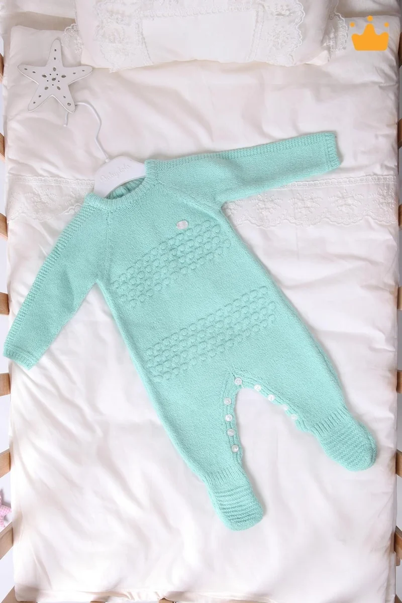 Baby Hola Babyhola New Year Special Costume Knitwear Jumpsuit with Booties Boy Girl Baby Child 11925