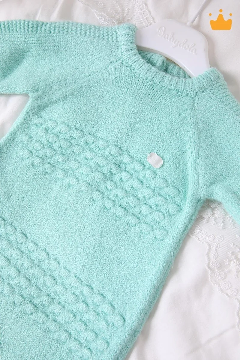 Baby Hola Babyhola New Year Special Costume Knitwear Jumpsuit with Booties Boy Girl Baby Child 11925