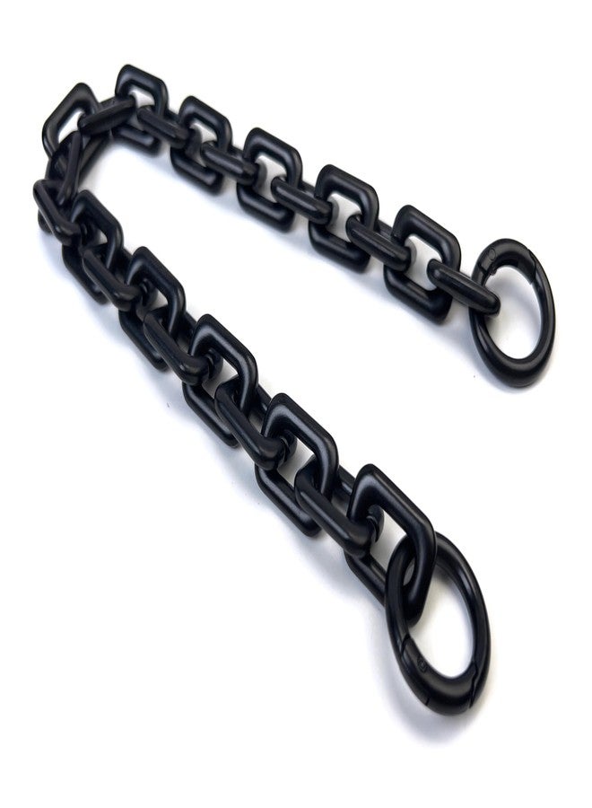 VersaKits Heavy Chunky Link Chain Strap Purse Handbag Top Handle Shoulder Straps Accessories Decoration Chain Strap Extender Charms Replacement(14.9'' Matte Black) - Image 1