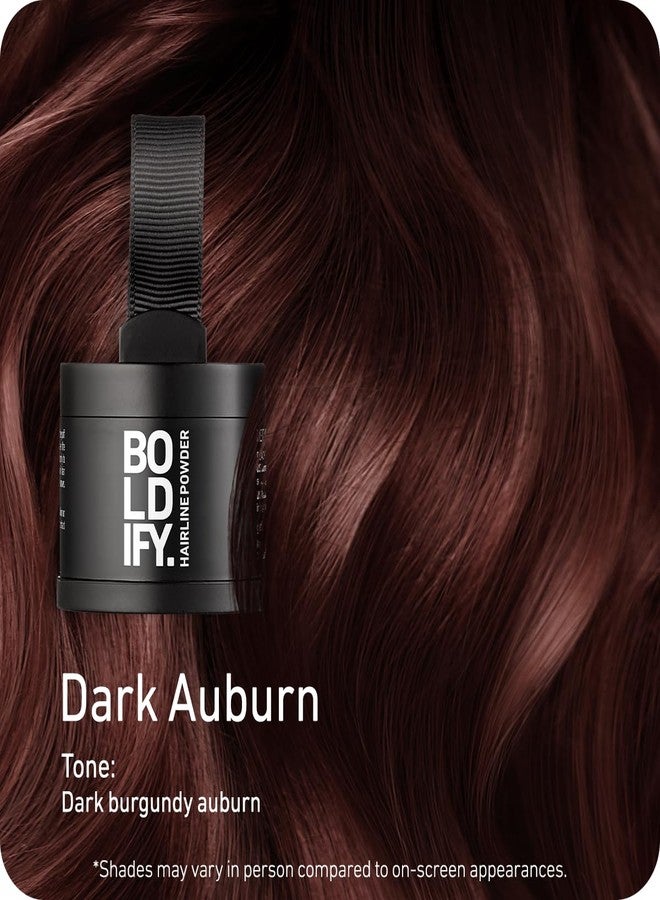 BOLDIFY Hairline Powder - Root Touch Up Hair Color for Gray Coverage - Bald Spot Concealing Hair Powder for Women & Men - 48-Hour Stain-Proof - Dark Auburn - Image 2
