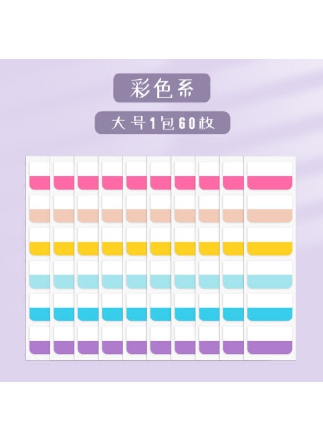 YILI Morandi Student Classification Writing Index Sticker Label Sticker Sticky Note Color Fluorescent Sticker Signature Paper Cable Sticker - Image 1