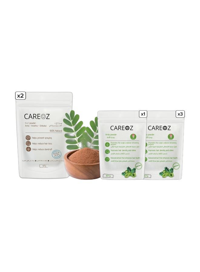 CAREOZ *Ultimate Hair & Skin Care 6-Pack – Amla, Henna & Shikakai Power - Image 1