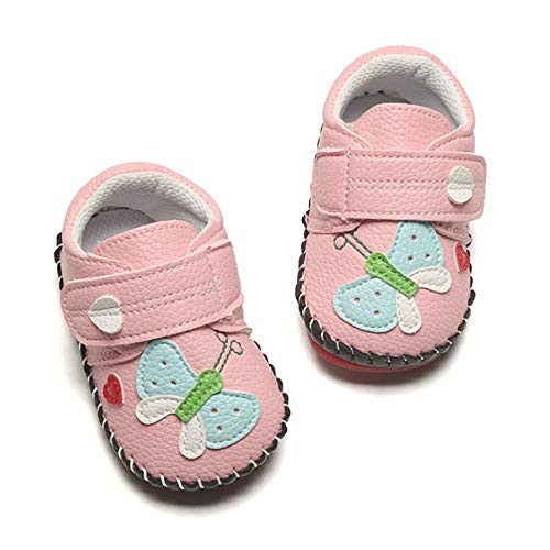 HsdsBebe Baby Boys Girls Pu Leather Hard Bottom Walking Sneakers Toddler Rubber Sole First Walkers Infant Cartoon Slippers Crib Shoes(18-24 Months) - Image 4