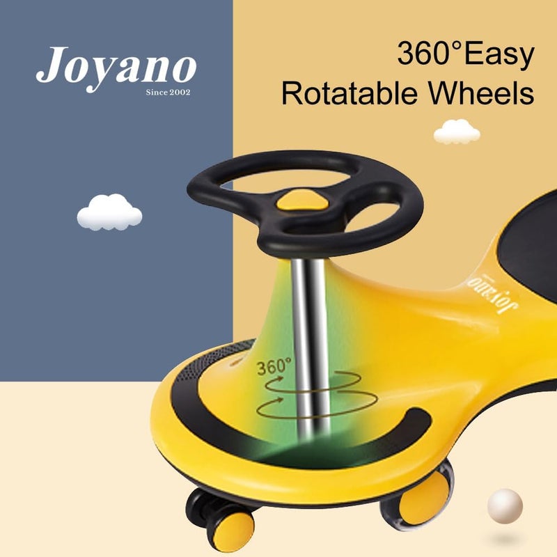 Joyano Swing Car, LED Flashing Wheels, Ride on Wiggle Car Boys and Girls, No Batteries, Gears or Pedals, Twist, Turn, Wiggle Movement to Steer, for Toddlers, Kids 3 Yrs and UP, 50kg/110lb (RED) - Image 5