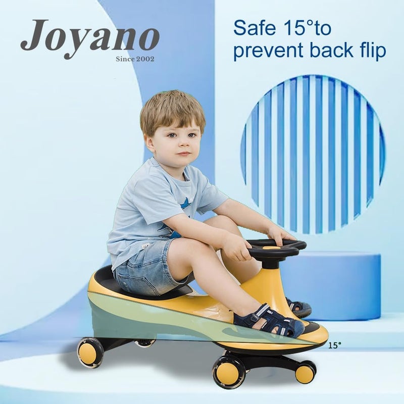Joyano Swing Car, LED Flashing Wheels, Ride on Wiggle Car Boys and Girls, No Batteries, Gears or Pedals, Twist, Turn, Wiggle Movement to Steer, for Toddlers, Kids 3 Yrs and UP, 50kg/110lb (RED) - Image 4
