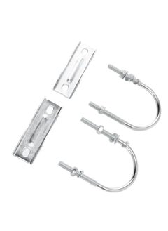 Thoraya Double Antenna Mast Clamp Kit Iron V Jaw Block with U Bolts Mast to Mast Mount Bracket Kit for Outdoor Antenna A  - Image 4