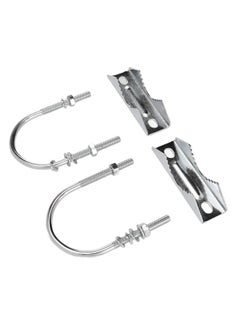 Thoraya Double Antenna Mast Clamp Kit Iron V Jaw Block with U Bolts Mast to Mast Mount Bracket Kit for Outdoor Antenna A  - Image 3