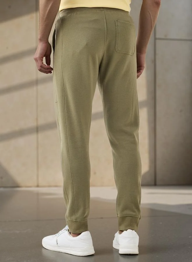 Iconic Iconic Slim Fit Joggers with Drawstring Closure and Pockets