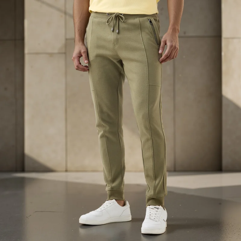 Iconic Slim Fit Joggers with Drawstring Closure and Pockets