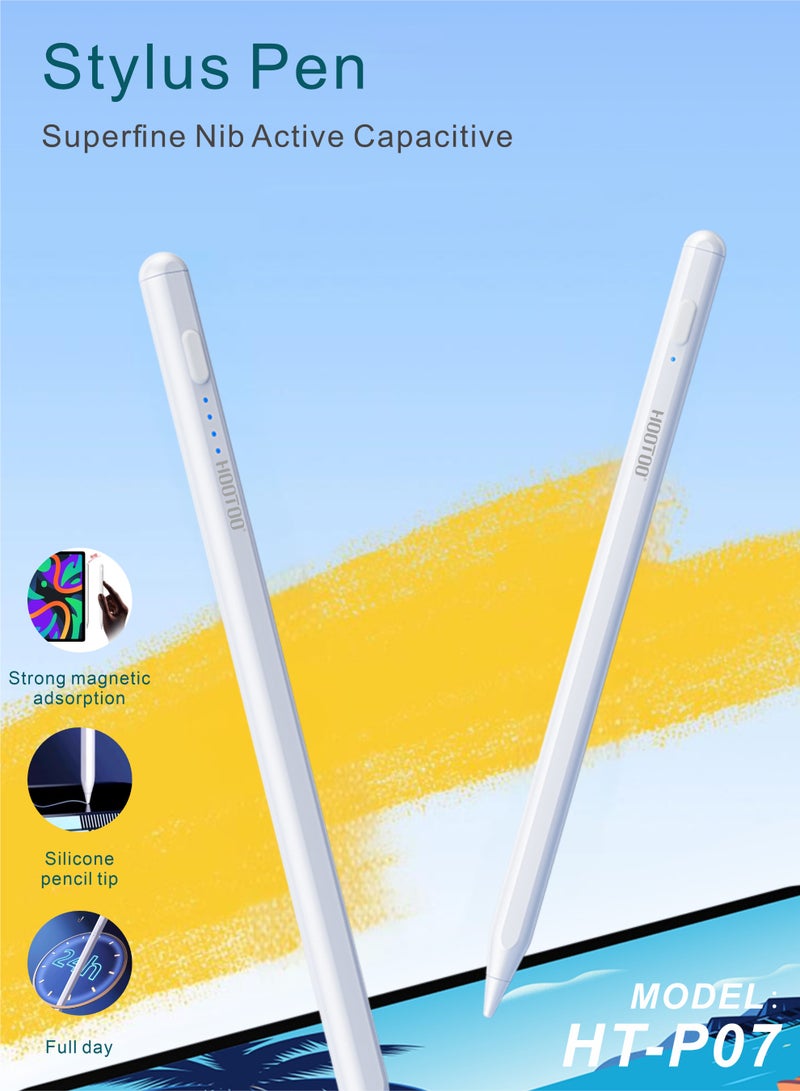 هوتو قلم ايباد بتكنولوجية الاستشعار النشط يدعم راحة اليد. قلم تابلت بوقت عمل حتى 8 ساعات. قلم ستايلس بمغناطيس قابل لتثبيت (لا يدعم الشحن اللاسلكي). اقلام ايباد بمنفذ شحن تايب سي. قلم ايباد الجيل 11، قلم ايباد الجيل العاشر، قلم ايباد a16، قلم ايباد الجيل التاسع،قلم ايباد سامسونج والعديد من الاجهزة المدعومة. - Image 5