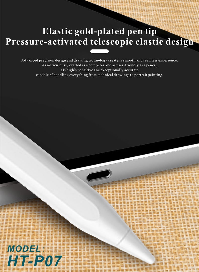 هوتو قلم ايباد بتكنولوجية الاستشعار النشط يدعم راحة اليد. قلم تابلت بوقت عمل حتى 8 ساعات. قلم ستايلس بمغناطيس قابل لتثبيت (لا يدعم الشحن اللاسلكي). اقلام ايباد بمنفذ شحن تايب سي. قلم ايباد الجيل 11، قلم ايباد الجيل العاشر، قلم ايباد a16، قلم ايباد الجيل التاسع،قلم ايباد سامسونج والعديد من الاجهزة المدعومة. - Image 4