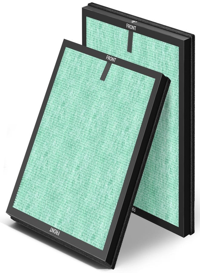 isinlive 2 Pack MR5866 Filter Pet Compatible with MORENTO MR5866 Air Purifiers, MR5866 HEPA Replacement Filter for 99.97% Air Pollutants, Odor and Smoke, Pet Dander Version Green - Image 1