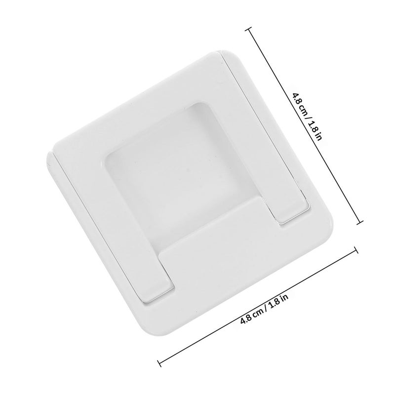 2 Pcs Modern Self Adhesive Square Cabinet Handles For Wardrobe Glass Doors Safety Folding Pulls Protection Stick On Kitchen Drawer Pull Replacements - Image 3