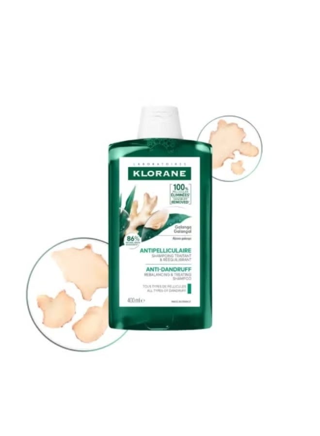 Klorane Anti-Dandruff Rebalancing Shampoo With Galangal 400ml - Image 2