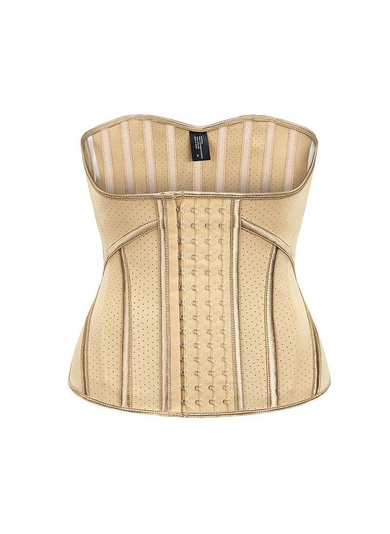 Generic - Triple Hook Waist Trainer Latex Cincher Corset (2508) Apricot - Image 1