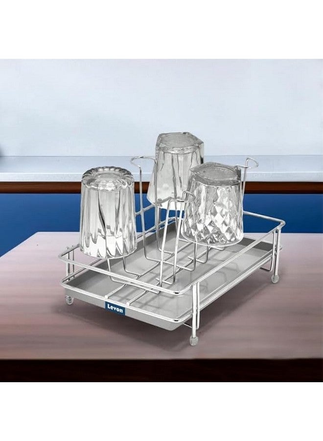 LEVON حامل زجاجات LEVON من الفولاذ المقاوم للصدأ لرفوف متعددة الطبقات ل 6 و 9 زجاجات / حامل زجاجات لمطبخ / طاولة طعام (6 رفوف) - Image 2