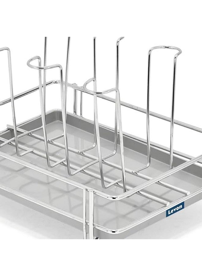 LEVON حامل زجاجات LEVON من الفولاذ المقاوم للصدأ لرفوف متعددة الطبقات ل 6 و 9 زجاجات / حامل زجاجات لمطبخ / طاولة طعام (6 رفوف) - Image 4