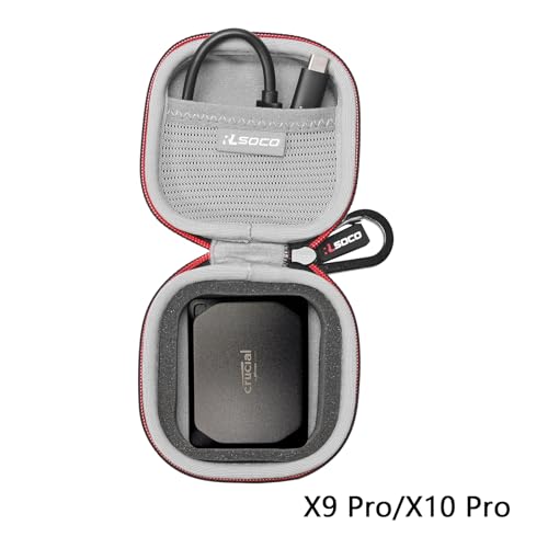 RLSOCO Hard Case for Crucial X9/X9 Pro/X10/X10 Pro/X6 Portable SSD,8TB/6TB/4TB/2TB/1TB/500GB External Solid State Drive - Image 4