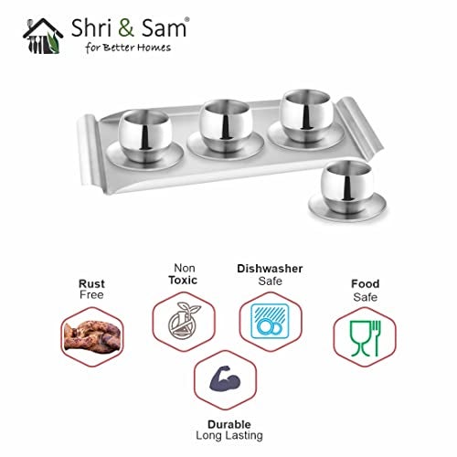 Shri & Sam Stainless Steel Countertop Solid Shelf Double Wall Chai Shai Combo of 2 - Image 4