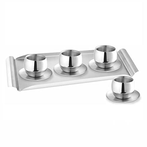 Shri & Sam Stainless Steel Countertop Solid Shelf Double Wall Chai Shai Combo of 2 - Image 1