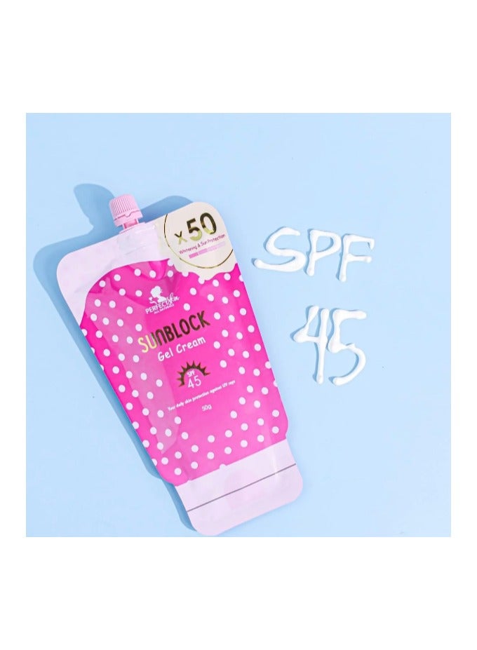 Perfect skin new packing sunblock 50g spf45 - Image 1