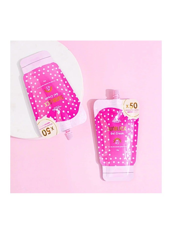 Perfect skin new packing sunblock 50g spf45 - Image 2