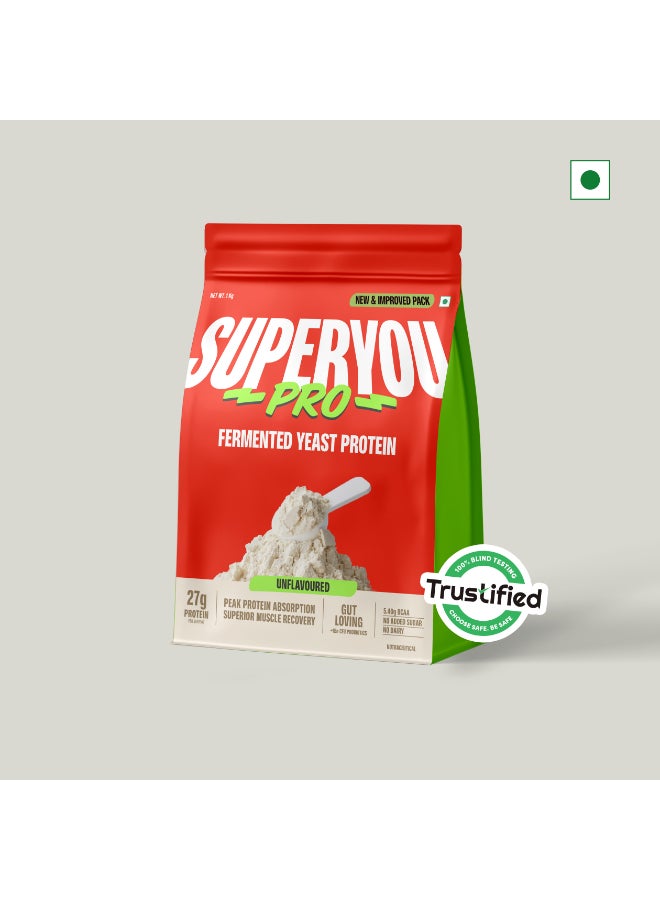 SuperYou PROs- Unflavour Fermented Yeast Protein Powder 1Kg - Image 1