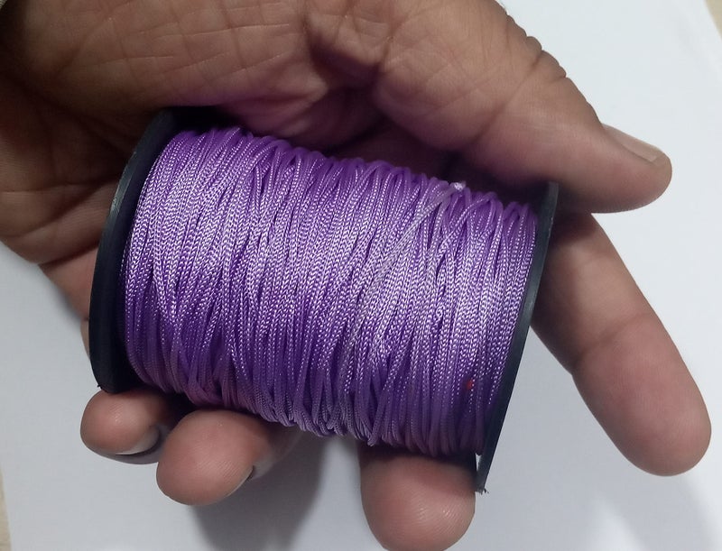 OMX Purple Nylon 1mm Macrame Cord (100 Meters) Nylon Chinese Knotting Cord for Macrame ideally Used for Jewelry Making, Bags and Various Other Craft Projects. (Purple) - Image 3