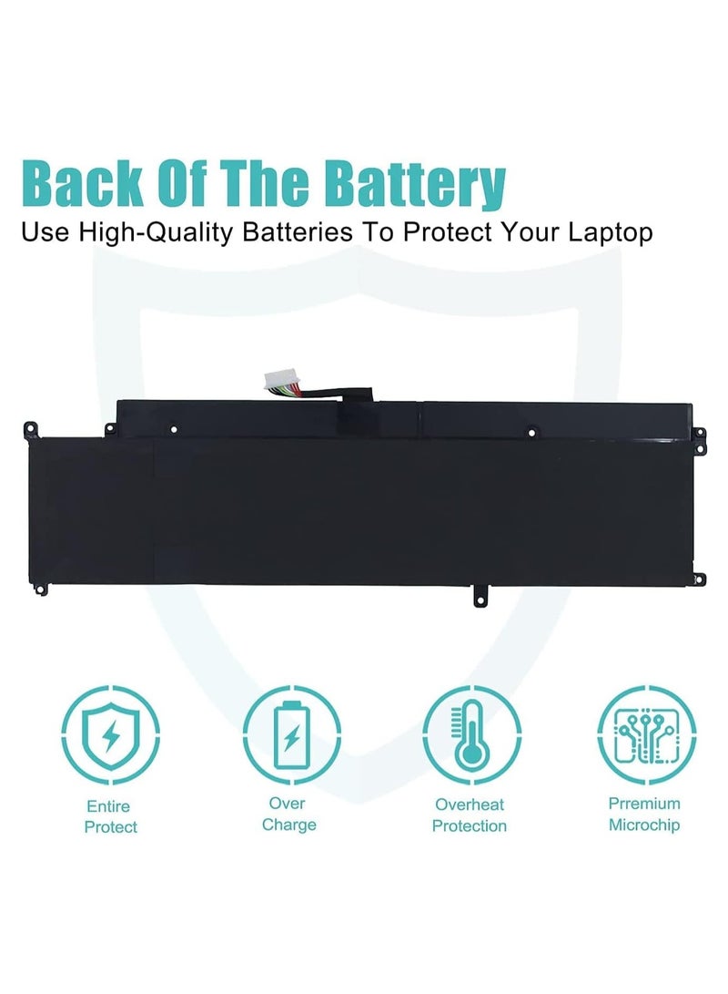 battery For XCNR3 Compatible for Dell Latitude 13 7370 Series P63NY 0XCNR3 WY7CG MH25J 7.6V 34Wh 4250mAh 4-Cells - Image 3