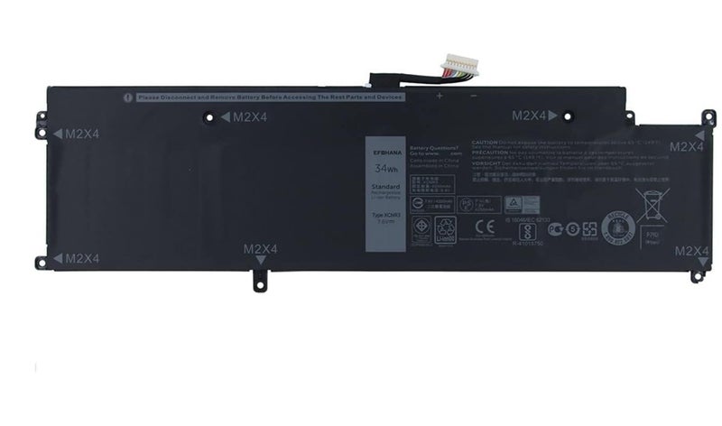 battery For XCNR3 Compatible for Dell Latitude 13 7370 Series P63NY 0XCNR3 WY7CG MH25J 7.6V 34Wh 4250mAh 4-Cells - Image 2