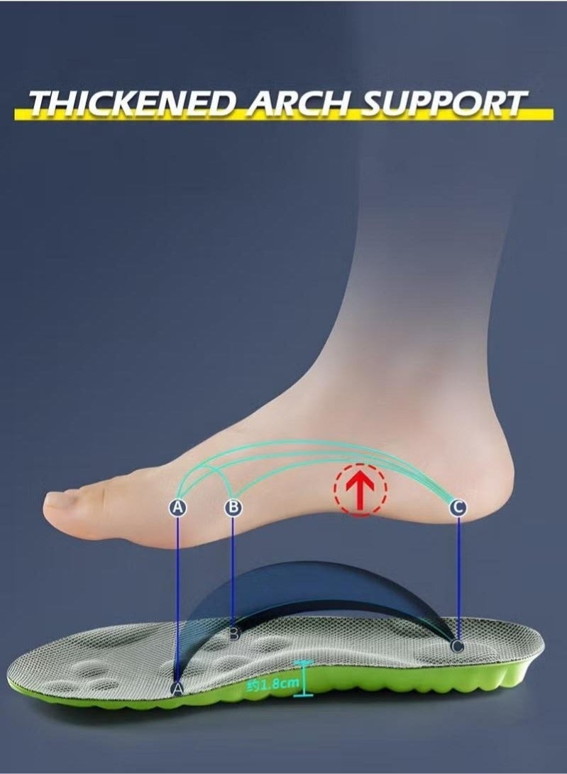 BAEKO 1 Pair Breathable Sports Shoes Insole, Providing Excellent Shock Absorption and Cushioning for Feet Relief, Comfortable Insoles Men and Women Shoe Accessories - Image 3